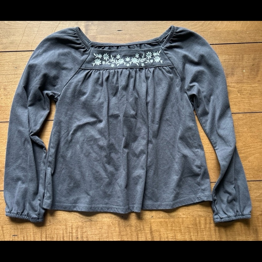 OshKosh B'gosh Grey Embellished Long Sleeve Blouse